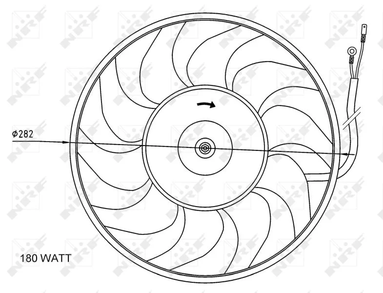 Ventilátor, chladenie motora NRF 47071