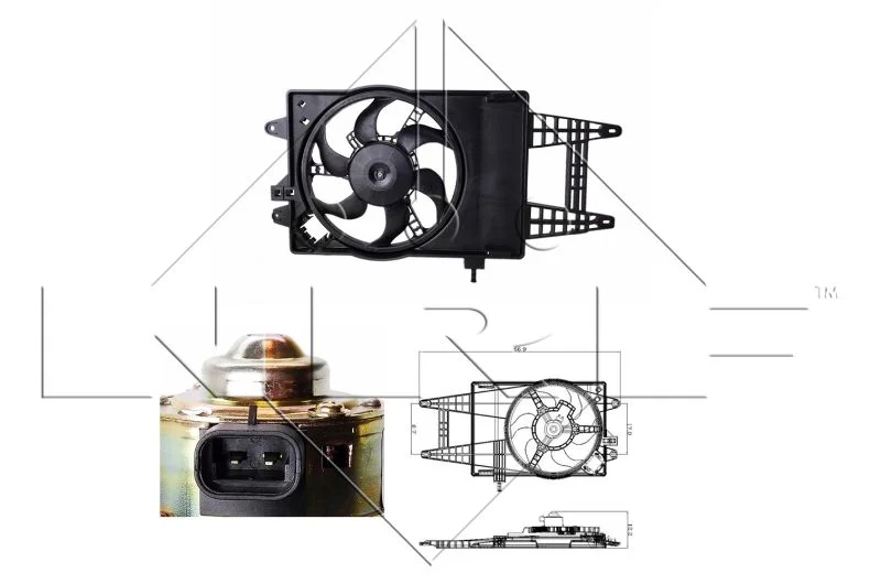 Ventilátor, chladenie motora NRF 47243