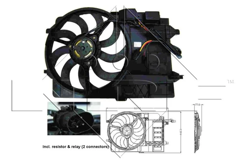 Fan, engine cooling NRF 47302