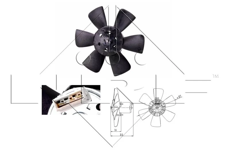 Ventilátor, chladenie motora NRF 47391