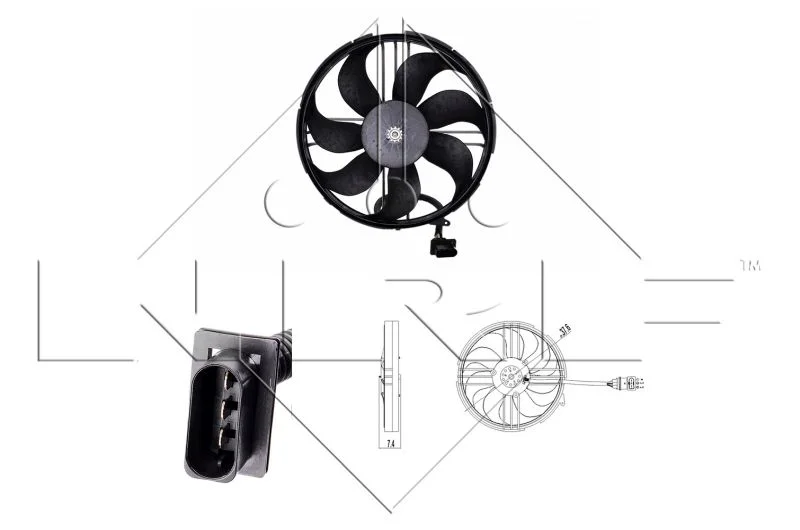 Ventilátor, chladenie motora NRF 47409
