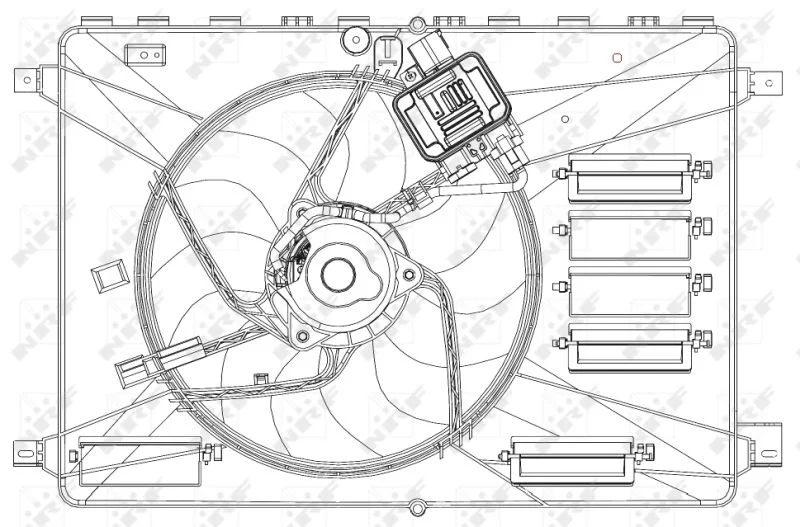 Ventilátor, chladenie motora NRF 47627