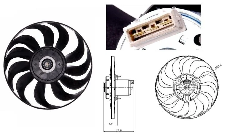 Ventilátor, chladenie motora NRF 47641