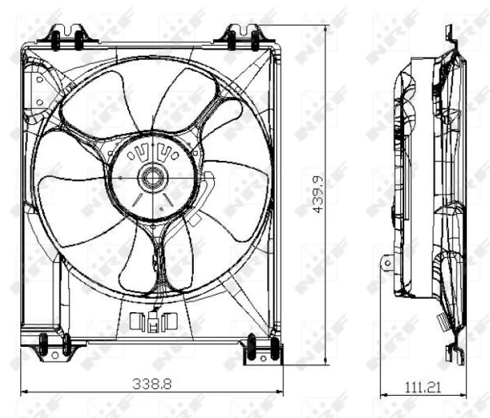 Ventilátor, chladenie motora NRF 47677