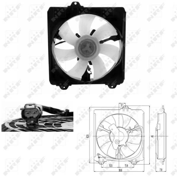 Ventilátor, chladenie motora NRF 47695