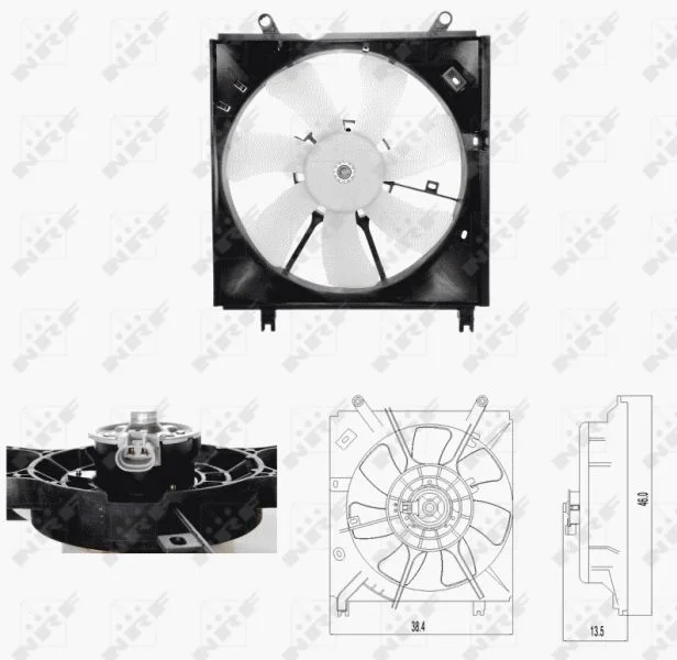 Ventilátor, chladenie motora NRF 47696