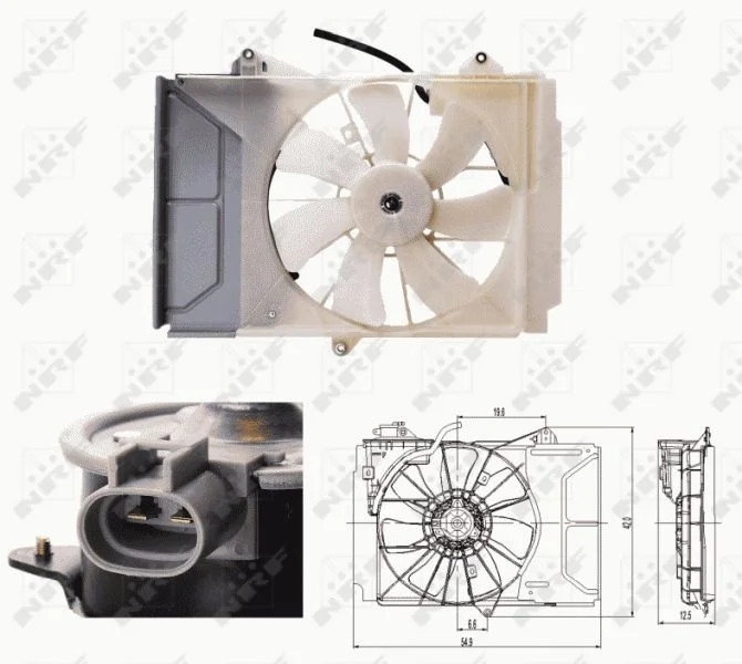 Ventilátor, chladenie motora NRF 47697