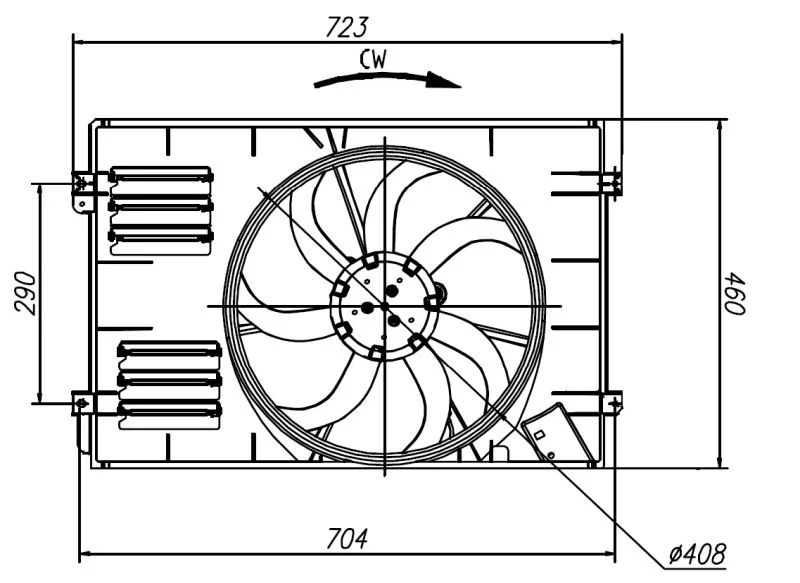 Ventilátor, chladenie motora NRF 47925