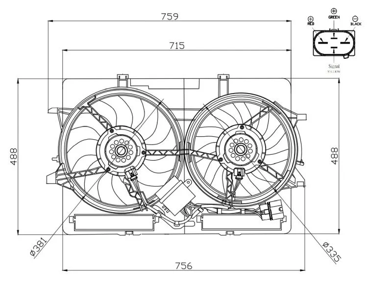 Ventilátor, chladenie motora NRF 47938