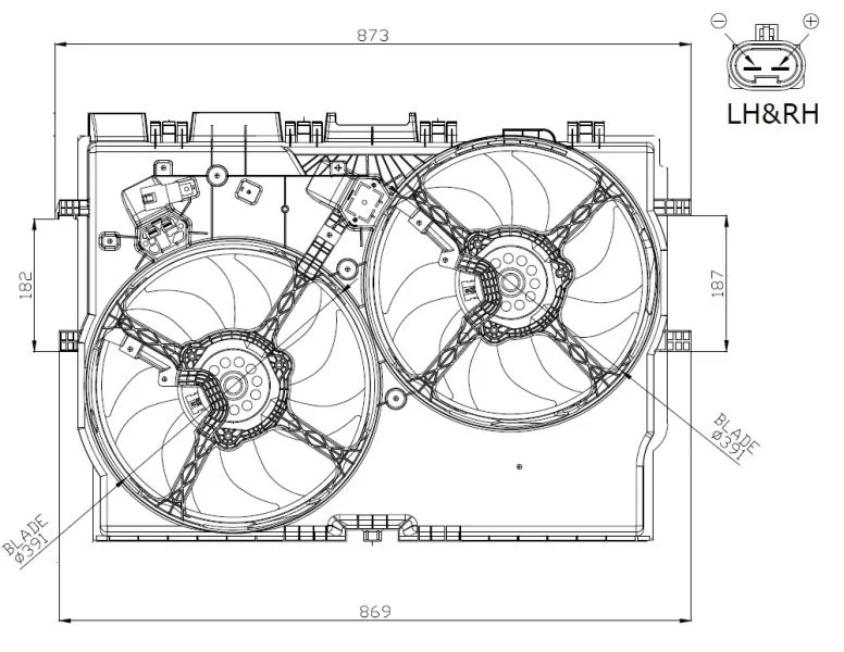 Ventilátor, chladenie motora NRF 47945