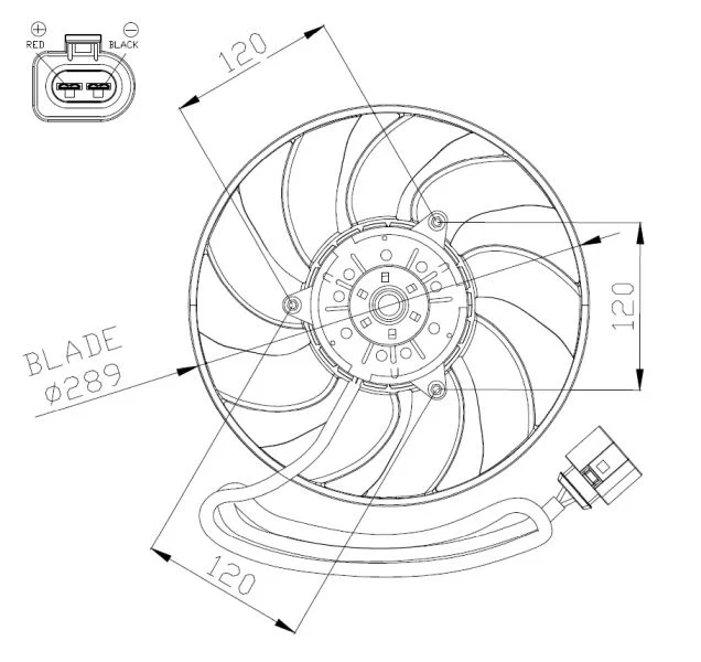 Fan, engine cooling NRF 47946