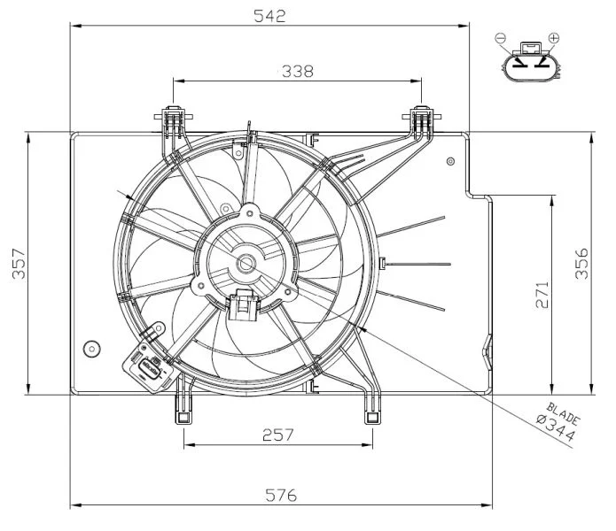 Fan, engine cooling NRF 47957