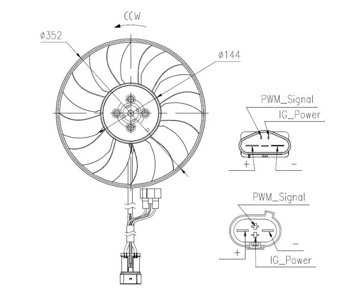 Ventilátor, chladenie motora NRF 47969