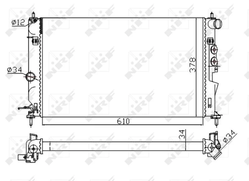 Chladič, chladenie motora NRF 50563A
