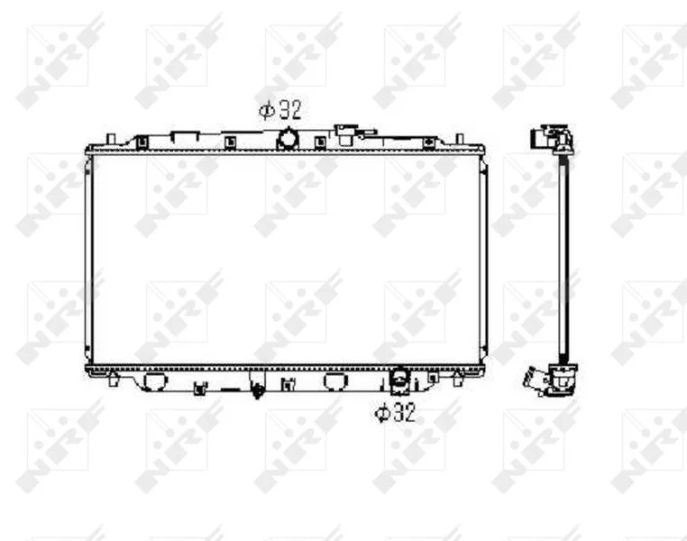 Radiator, engine cooling NRF 506743