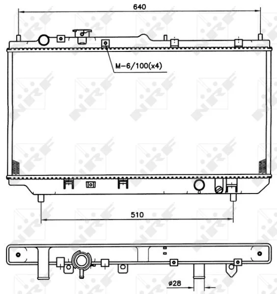 Radiator, engine cooling NRF 509511