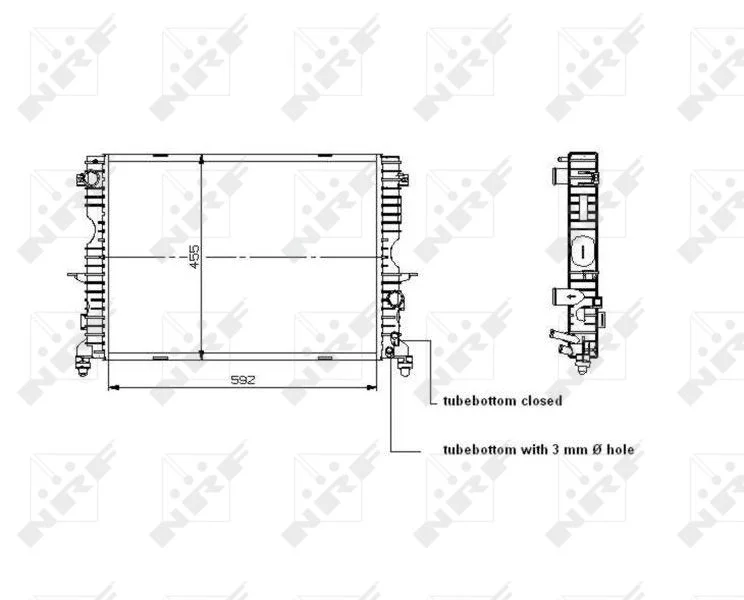 Chladič, chladenie motora NRF 509729