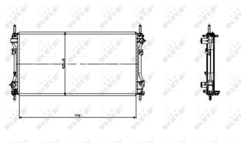 Radiator, engine cooling NRF 519697