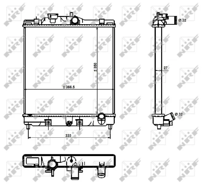 Radiator, engine cooling NRF 526356