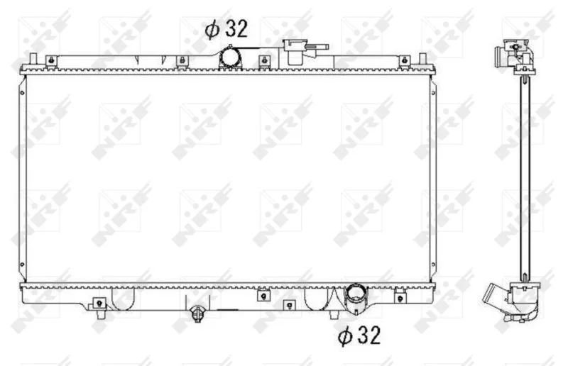 Radiator, engine cooling NRF 526717