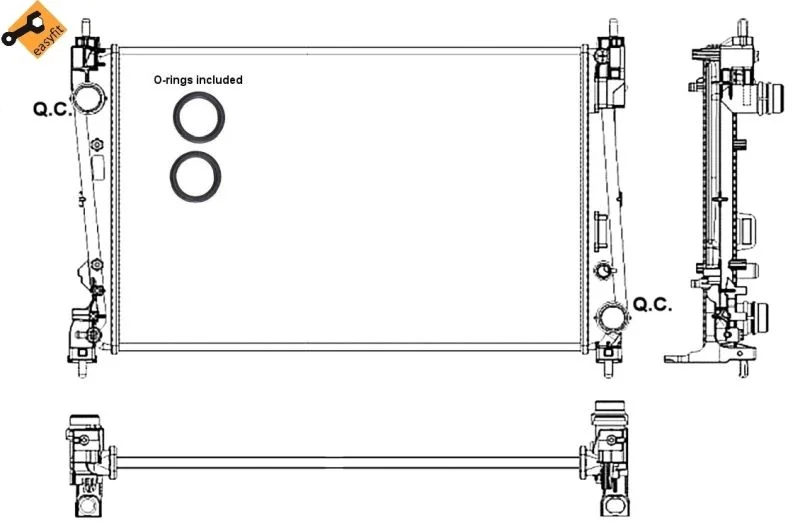 Radiator, engine cooling NRF 53017