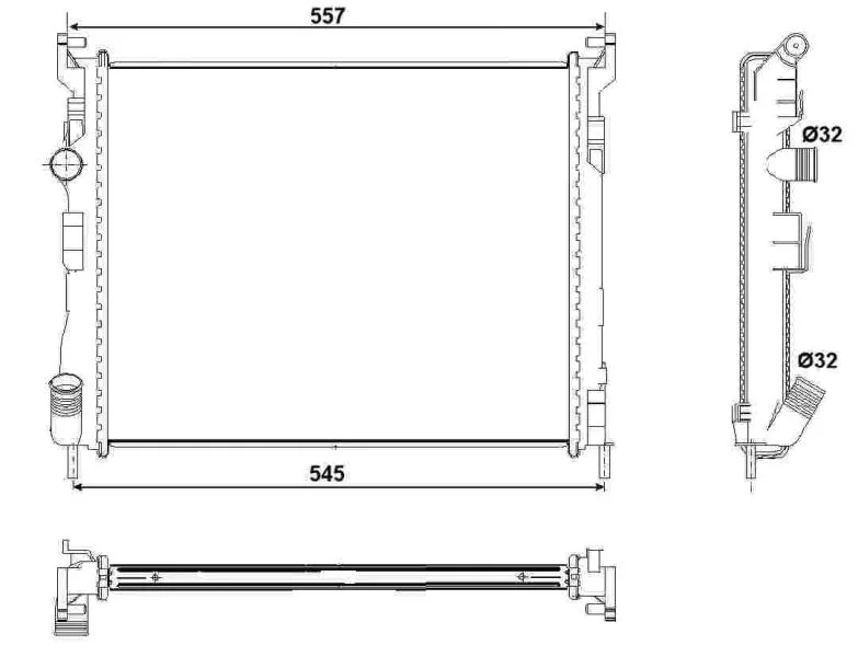 Radiator, engine cooling NRF 53032