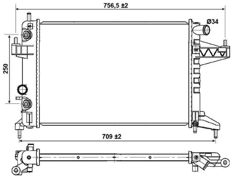 Chladič, chladenie motora NRF 53035