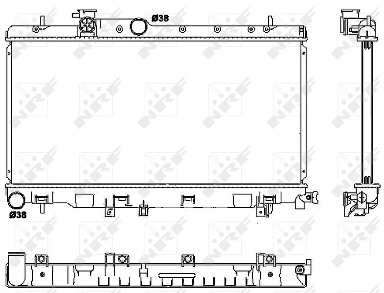 Radiator, engine cooling NRF 53038