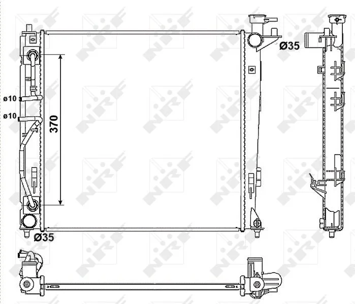Radiator, engine cooling NRF 53053