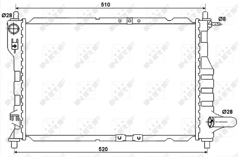 Radiator, engine cooling NRF 53068