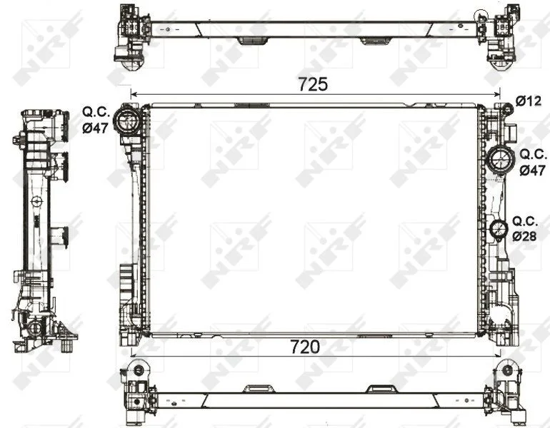 Radiator, engine cooling NRF 53113