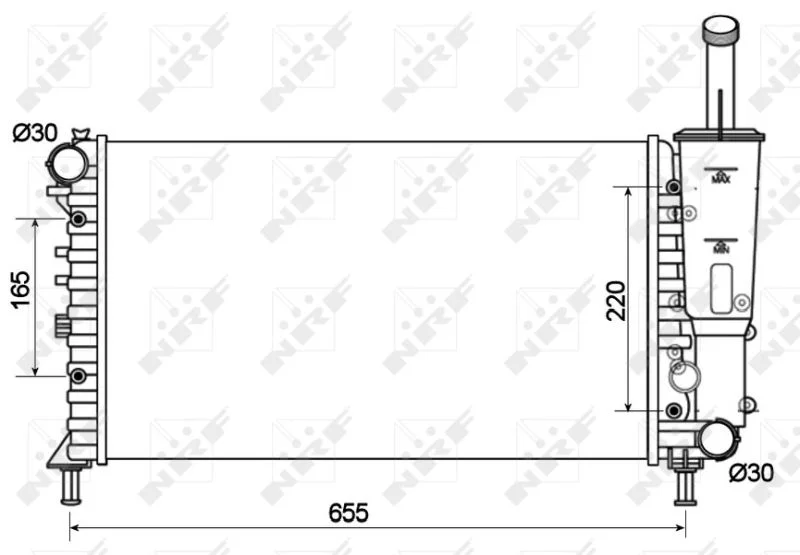 Radiator, engine cooling NRF 53124