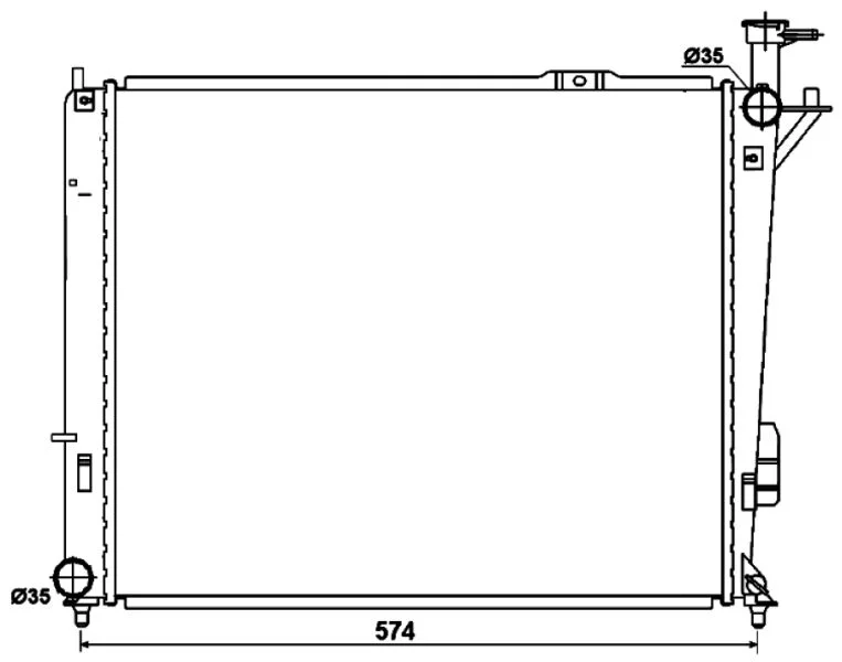 Radiator, engine cooling NRF 53174