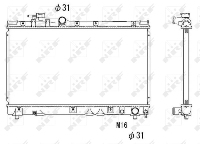 Radiator, engine cooling NRF 53273