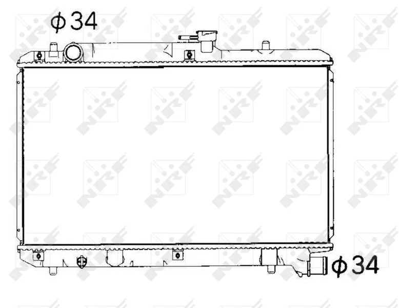 Radiator, engine cooling NRF 53351