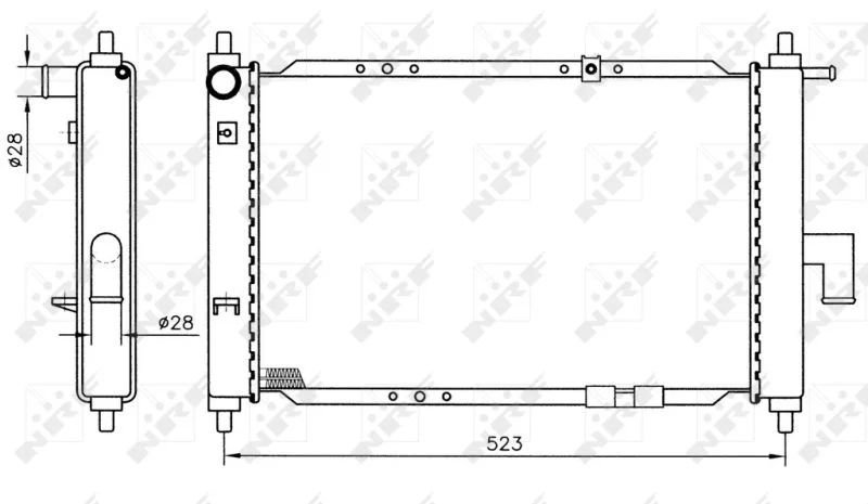 Radiator, engine cooling NRF 53375