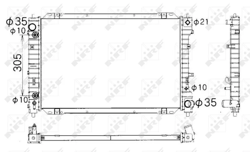 Radiator, engine cooling NRF 53378