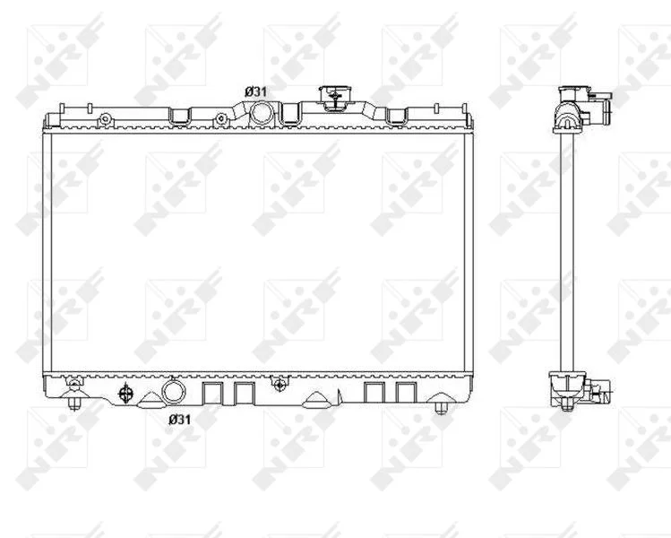 Radiator, engine cooling NRF 53399