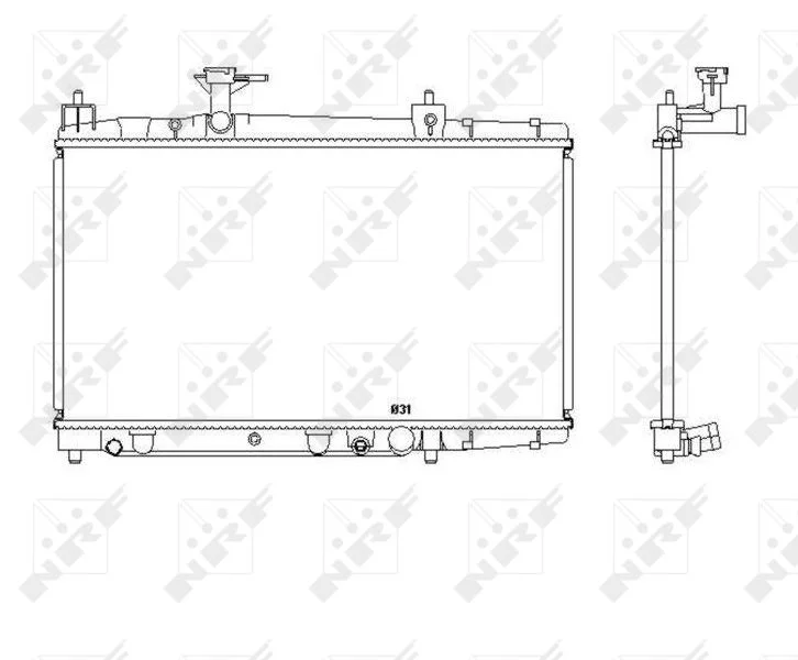 Radiator, engine cooling NRF 53448