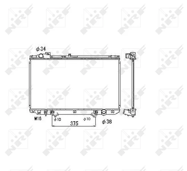 Radiator, engine cooling NRF 53467