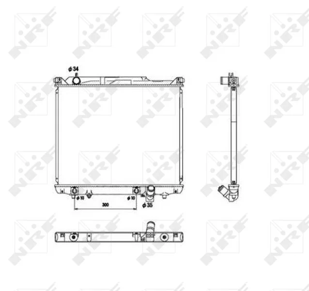 Radiator, engine cooling NRF 53576