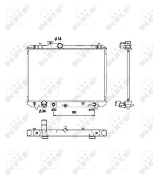Radiator, engine cooling NRF 53578