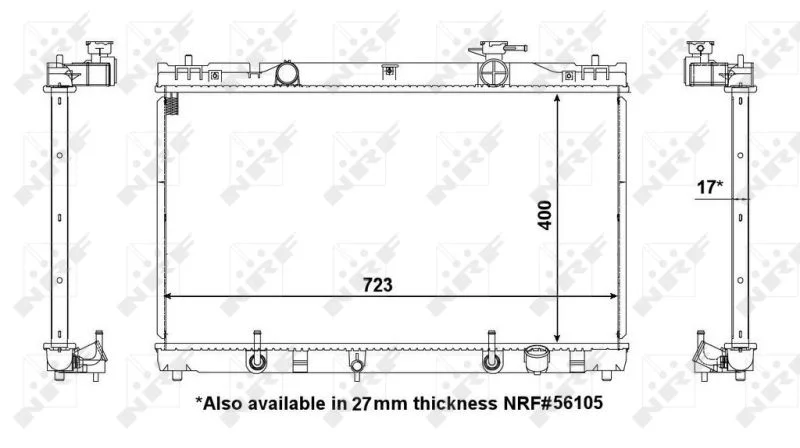 Radiator, engine cooling NRF 53587