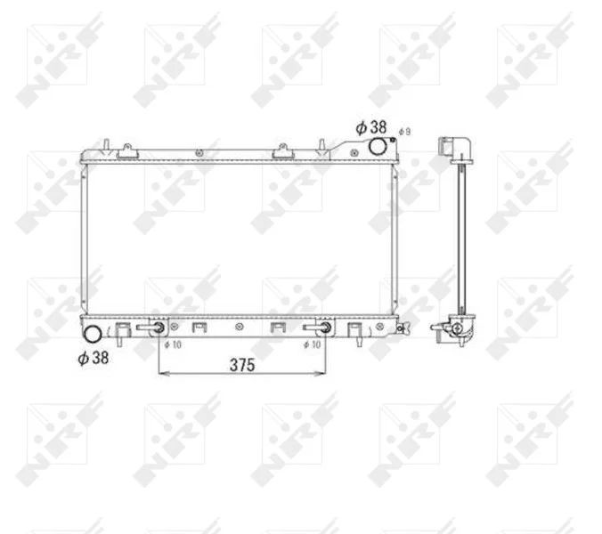 Radiator, engine cooling NRF 53596