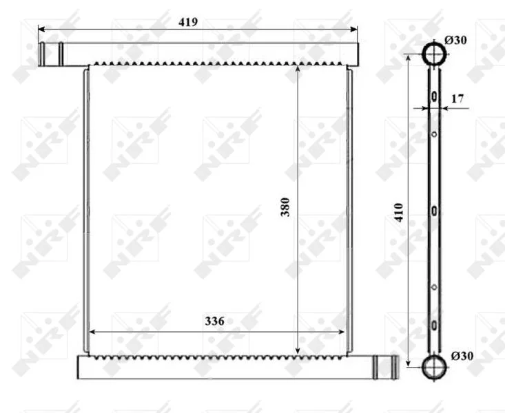 Radiator, engine cooling NRF 53598