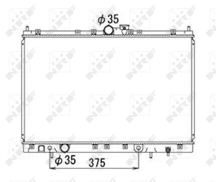 Radiator, engine cooling NRF 53690
