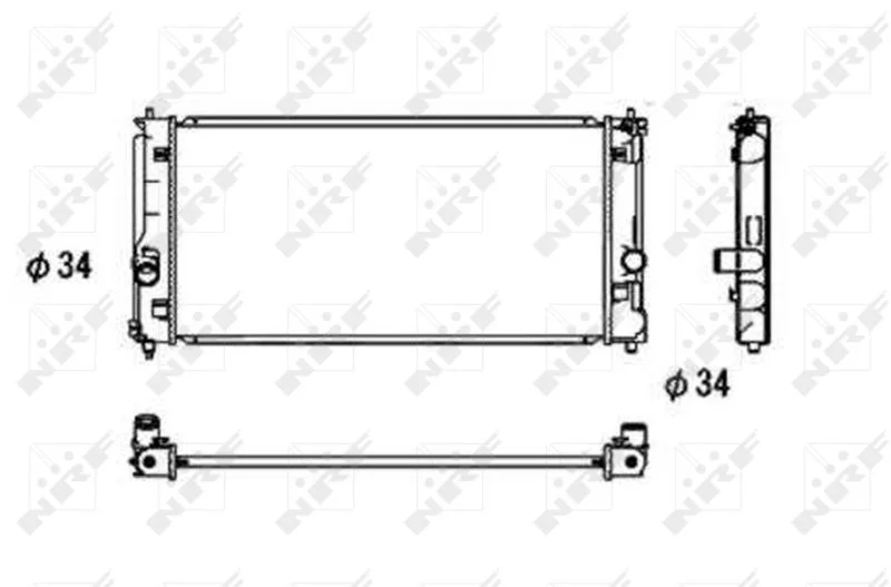 Radiator, engine cooling NRF 53709