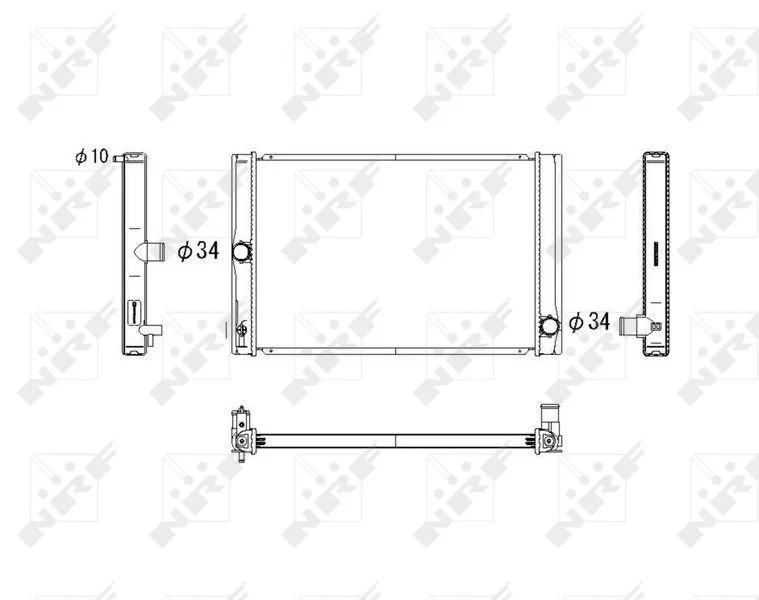 Radiator, engine cooling NRF 53764