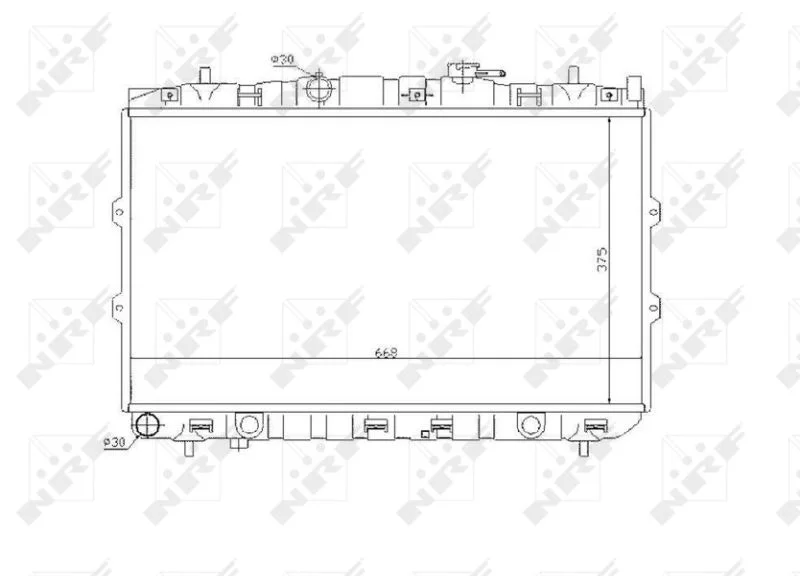 Radiator, engine cooling NRF 53819