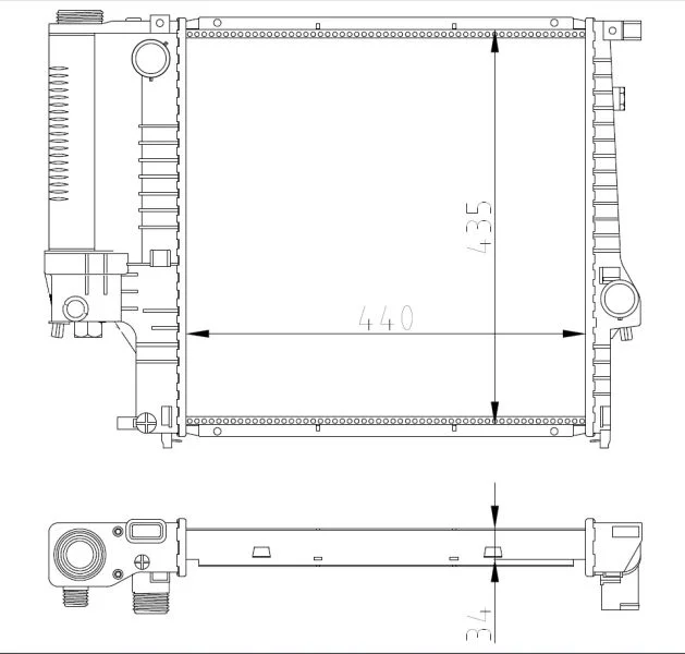Chladič, chladenie motora NRF 53849A